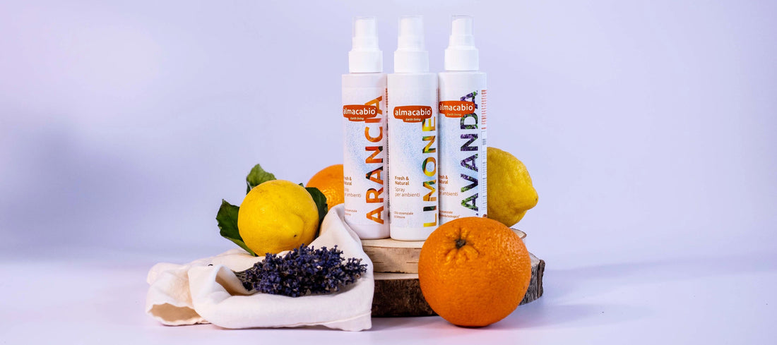 tris aromaterapia arancia, limone, lavanda Almacabio