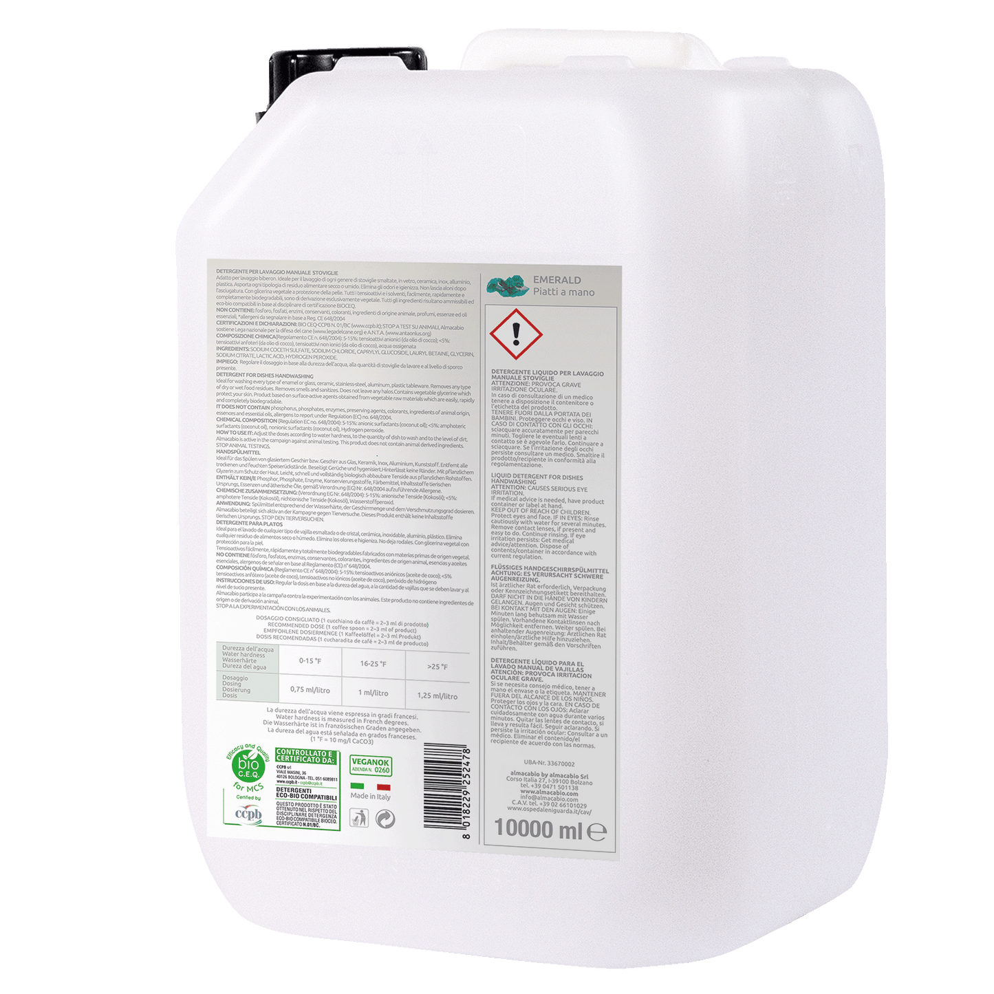 Bio2 Sensitive Piatti a mano all'ossigeno - 10 L