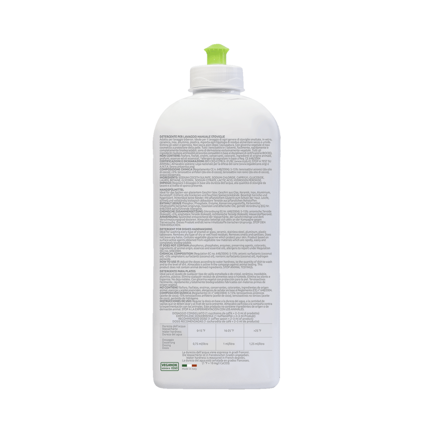 Bio2 Sensitive Piatti a mano all'ossigeno - 1000 ml